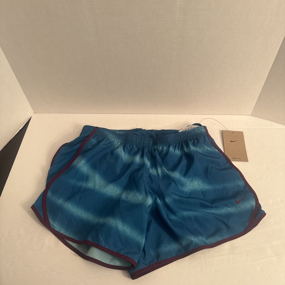 Nike Girls Shorts XL Dri Fit Training Lined Teal Standard Fit NWT